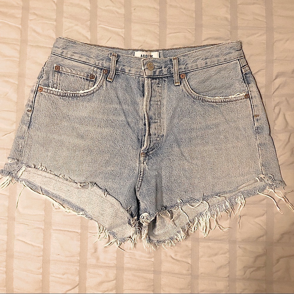 Agolde Parker Vintage Cutoff Shorts - Riptide